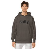 salty. center chest embroidered pigment hoodie