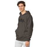salty. center chest embroidered pigment hoodie