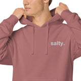 salty. unisex embroidered pigment-dyed hoodie