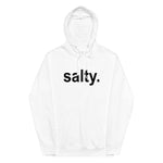 salty. black print unisex midweight hoodie